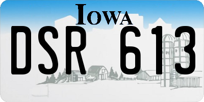 IA license plate DSR613