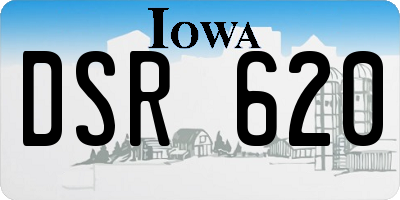 IA license plate DSR620