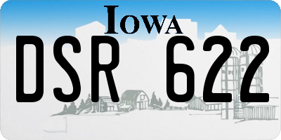 IA license plate DSR622