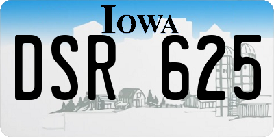 IA license plate DSR625