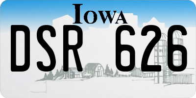 IA license plate DSR626