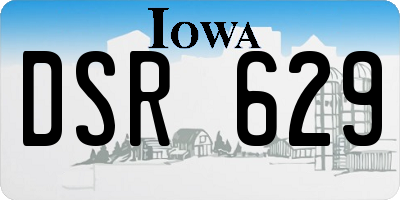 IA license plate DSR629