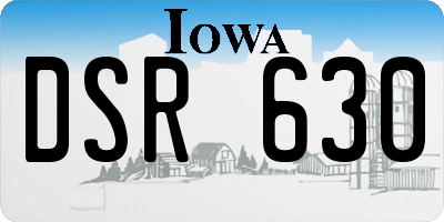 IA license plate DSR630