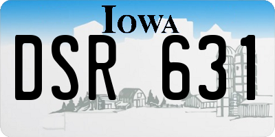 IA license plate DSR631