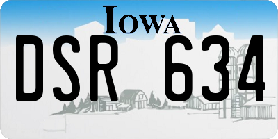 IA license plate DSR634