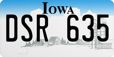 IA license plate DSR635