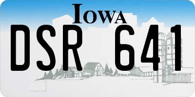 IA license plate DSR641