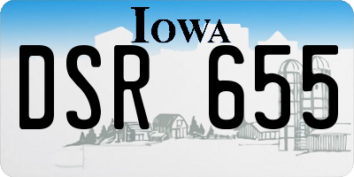 IA license plate DSR655