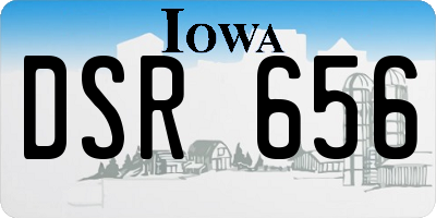 IA license plate DSR656