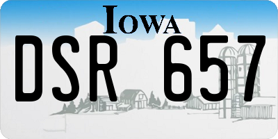 IA license plate DSR657
