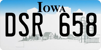 IA license plate DSR658