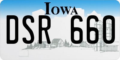 IA license plate DSR660