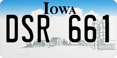 IA license plate DSR661