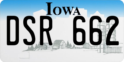 IA license plate DSR662