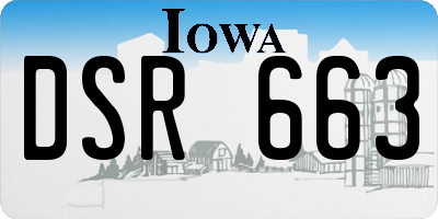 IA license plate DSR663