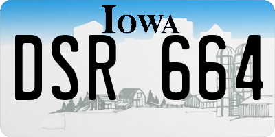IA license plate DSR664
