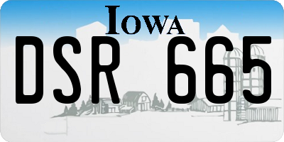 IA license plate DSR665
