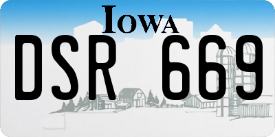 IA license plate DSR669