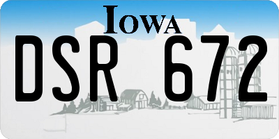 IA license plate DSR672