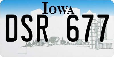 IA license plate DSR677