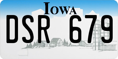 IA license plate DSR679