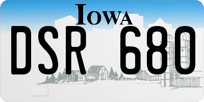 IA license plate DSR680