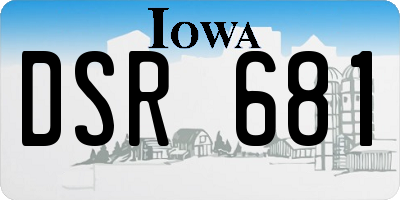 IA license plate DSR681