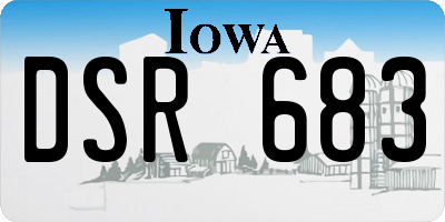 IA license plate DSR683