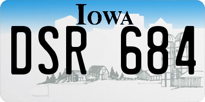 IA license plate DSR684