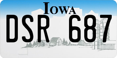 IA license plate DSR687