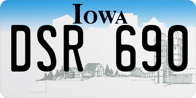 IA license plate DSR690