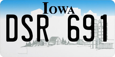 IA license plate DSR691