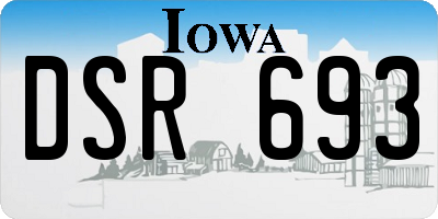 IA license plate DSR693