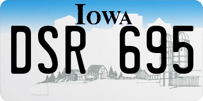 IA license plate DSR695