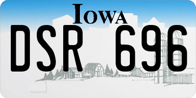 IA license plate DSR696