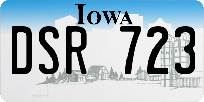 IA license plate DSR723
