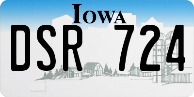 IA license plate DSR724