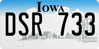 IA license plate DSR733