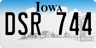 IA license plate DSR744