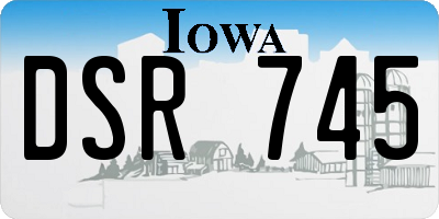 IA license plate DSR745
