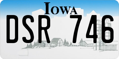 IA license plate DSR746
