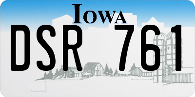 IA license plate DSR761