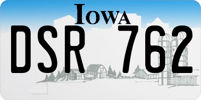IA license plate DSR762
