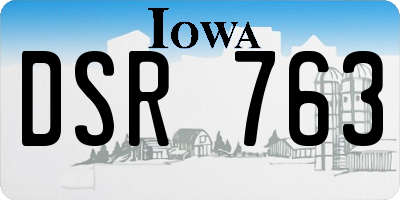 IA license plate DSR763
