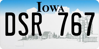IA license plate DSR767
