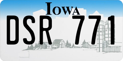 IA license plate DSR771