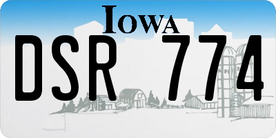 IA license plate DSR774