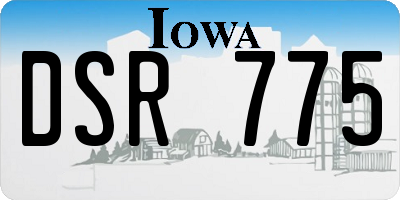 IA license plate DSR775