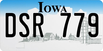 IA license plate DSR779