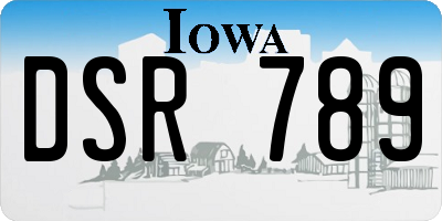 IA license plate DSR789